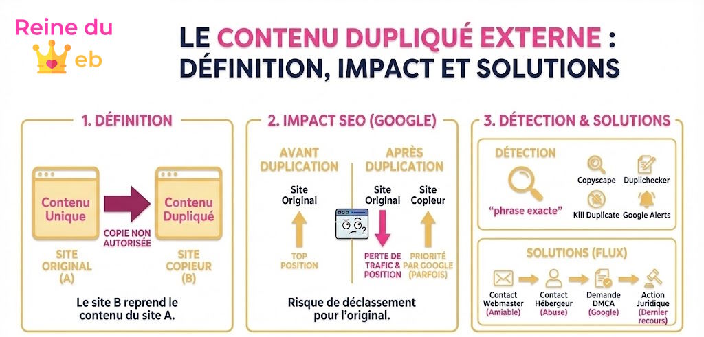 Infographie sur le contenu dupliqué