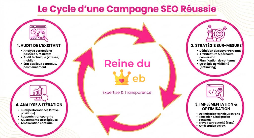 Infographie d'une campagne SEO